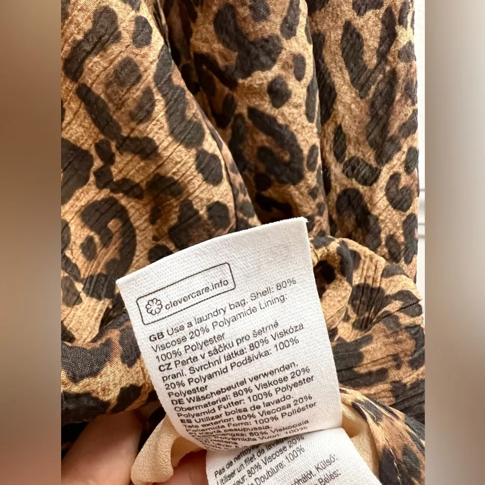 NEW & Other Stories Cheetah Leopard Printed Floaty A-Line Mini Dress 6 NWT - Image 9