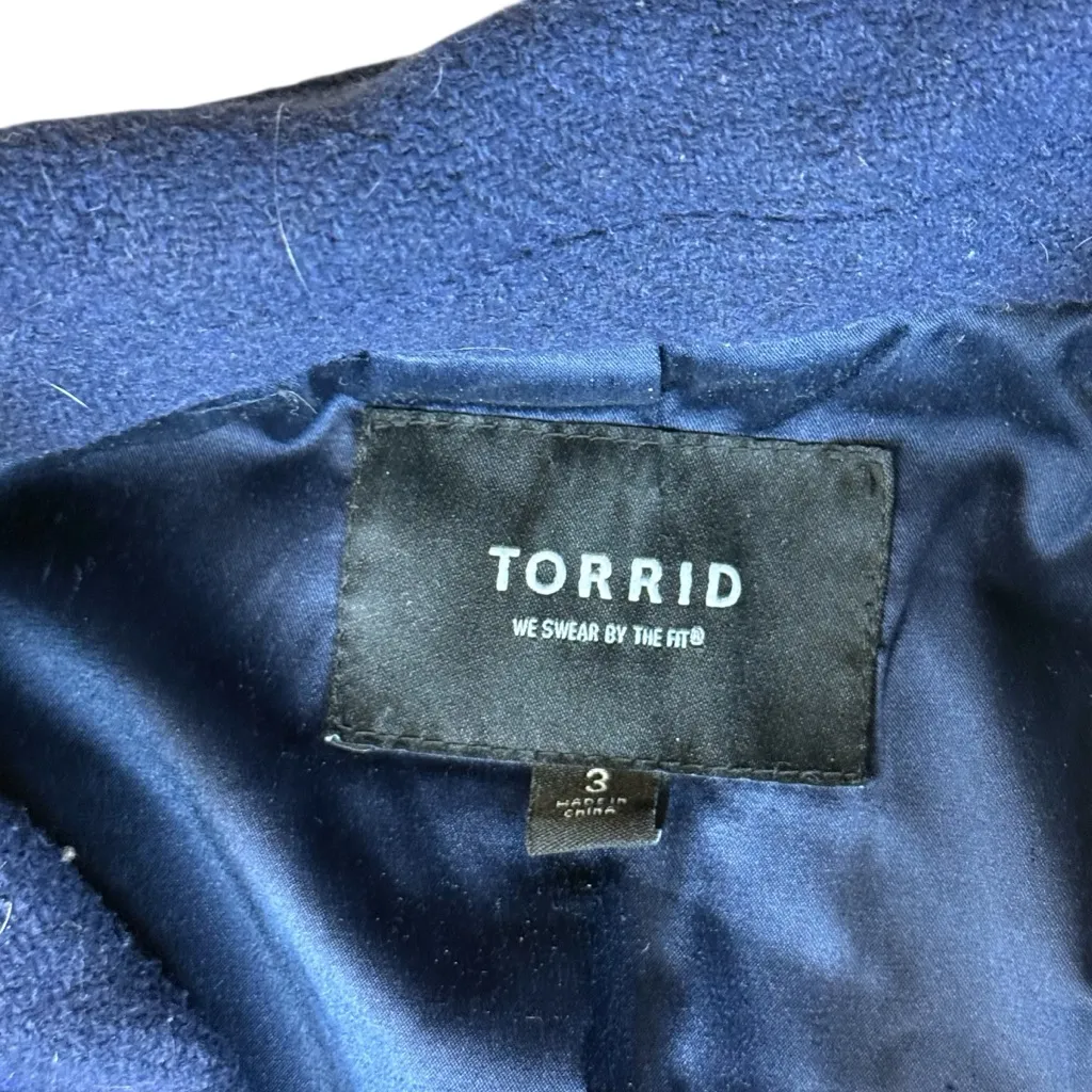 Torrid  Navy Blue Pea Coat 3x - Image 2