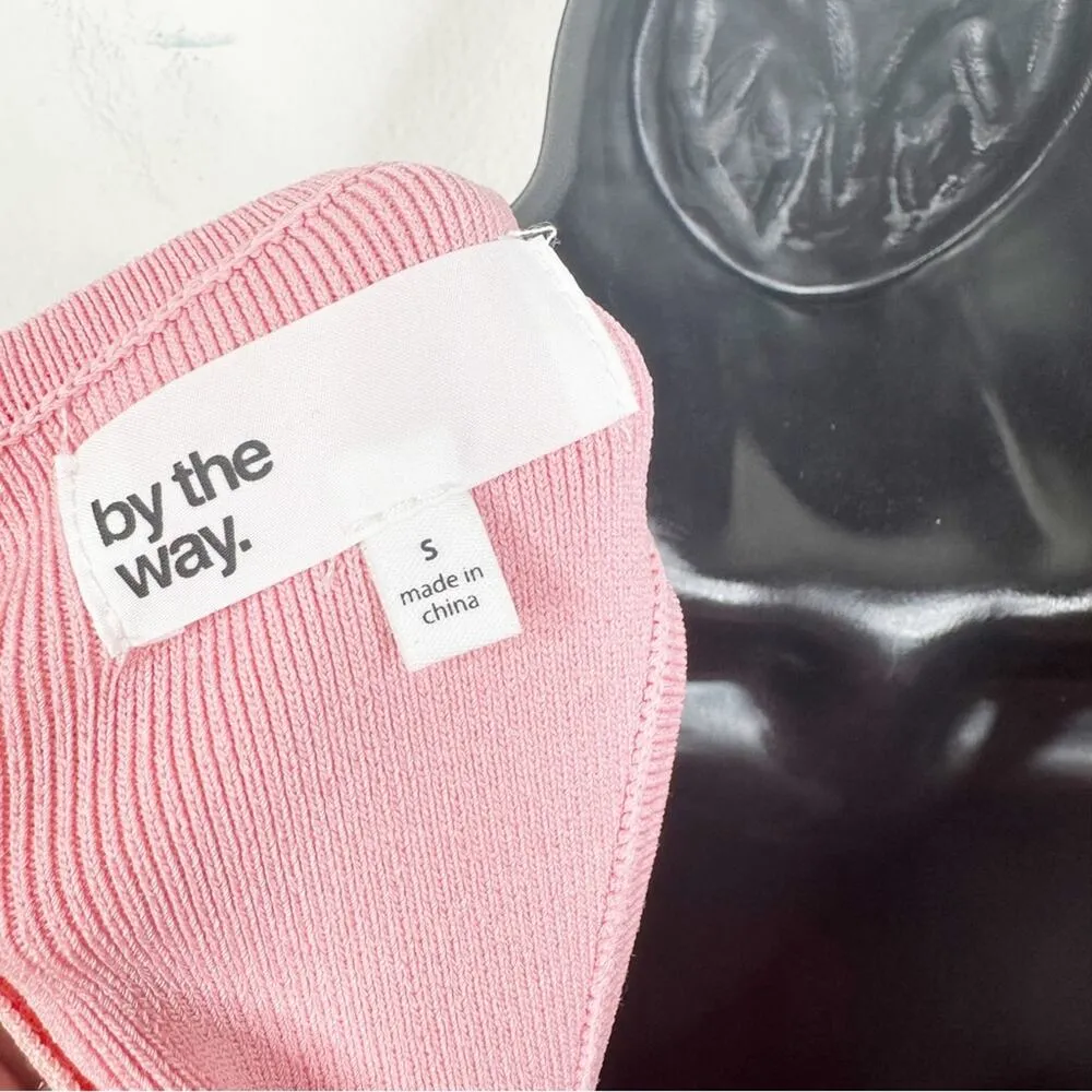 NWT By The Way. Revolve Bubblegum Pink Jazzie Ruffle Flounce Hem Dress Size S - Image 7