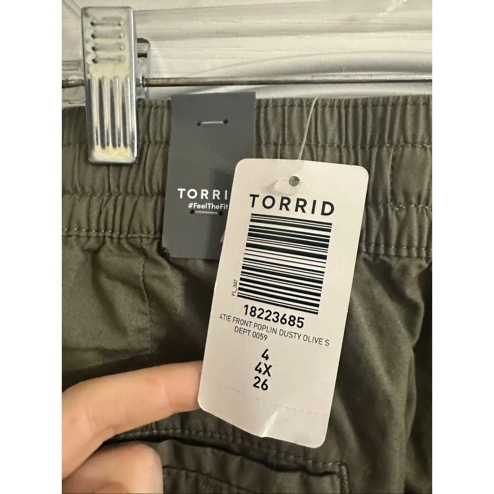 NWT Torrid  FRONT POPLIN DUSTY OLIVE Size 4x or 26 - Image 10