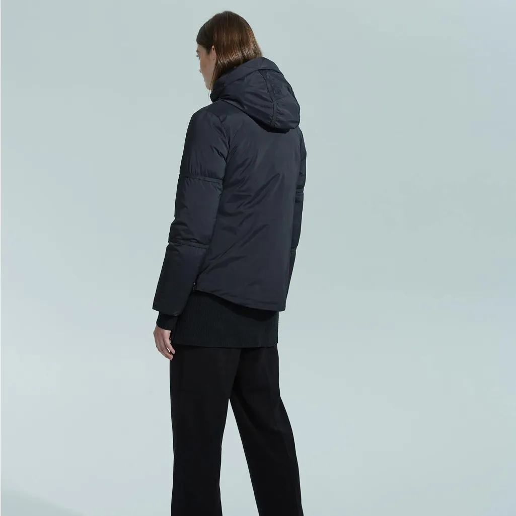 NWT Womens Black Down Filled Hooded Jacket Whitesky - Image 3