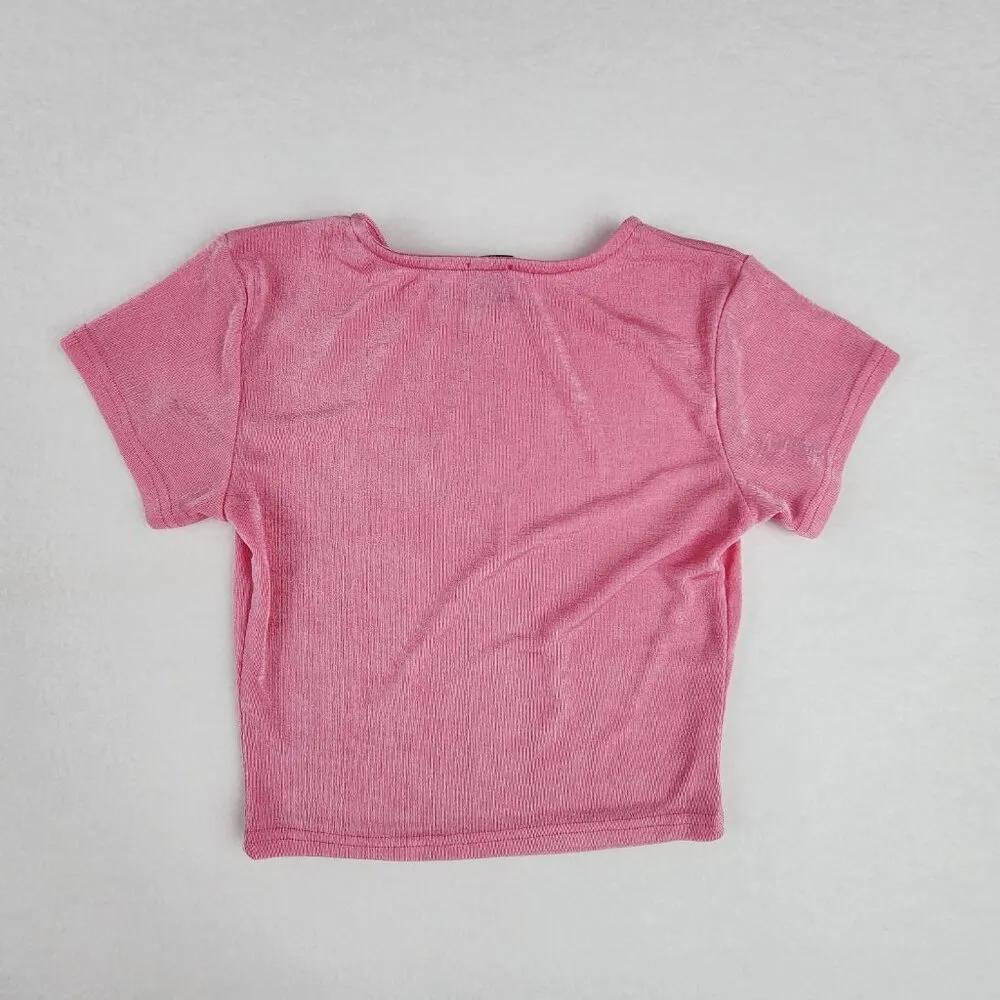Princess Polly Women's Short Sleeve Top Size 4 Pink - Image 3