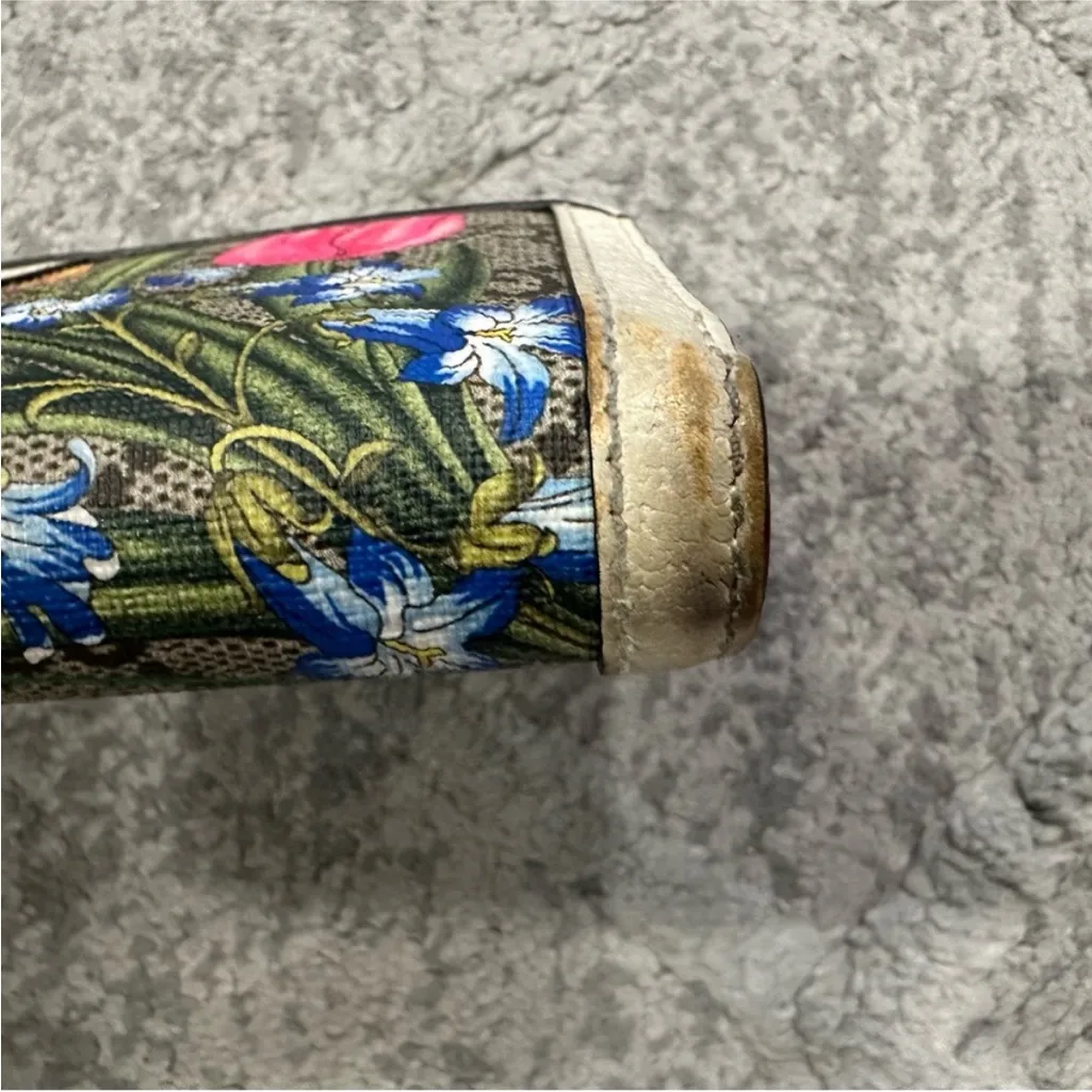 Gucci Ivory Flora Print Zippered Wallet Ophidia - Image 4