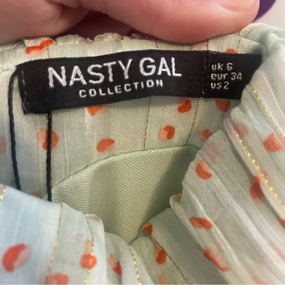 Nasty Gal Polka Dot Ruffle Maxi Dress NWT - Image 11