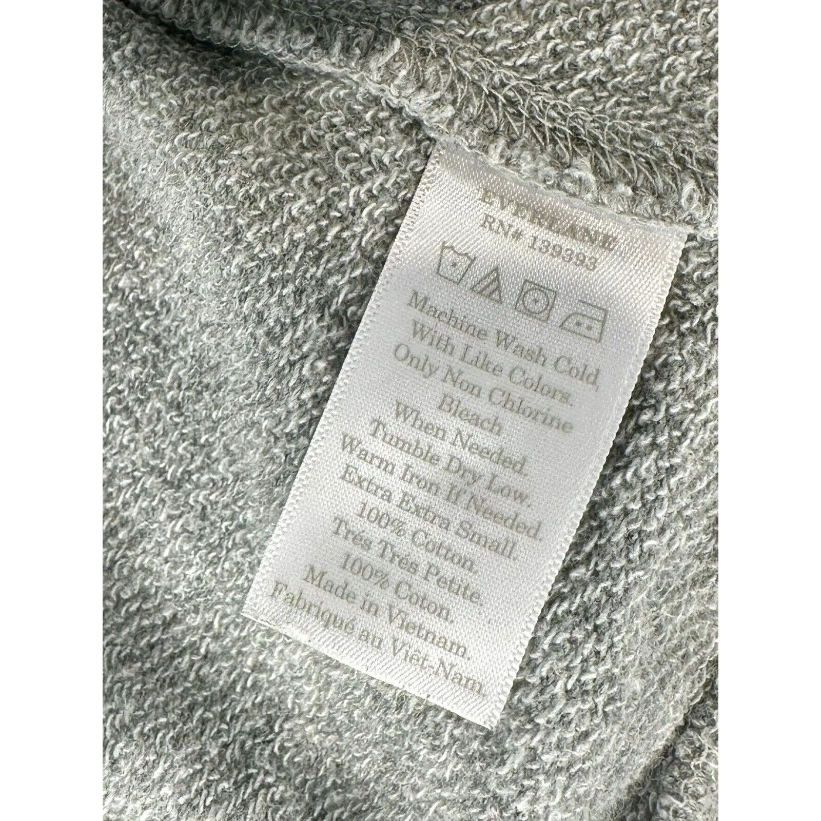 Everlane Gray Slim Classic Crewneck Pullover Sweatshirt Unisex Size XXS EUC!! - Image 5
