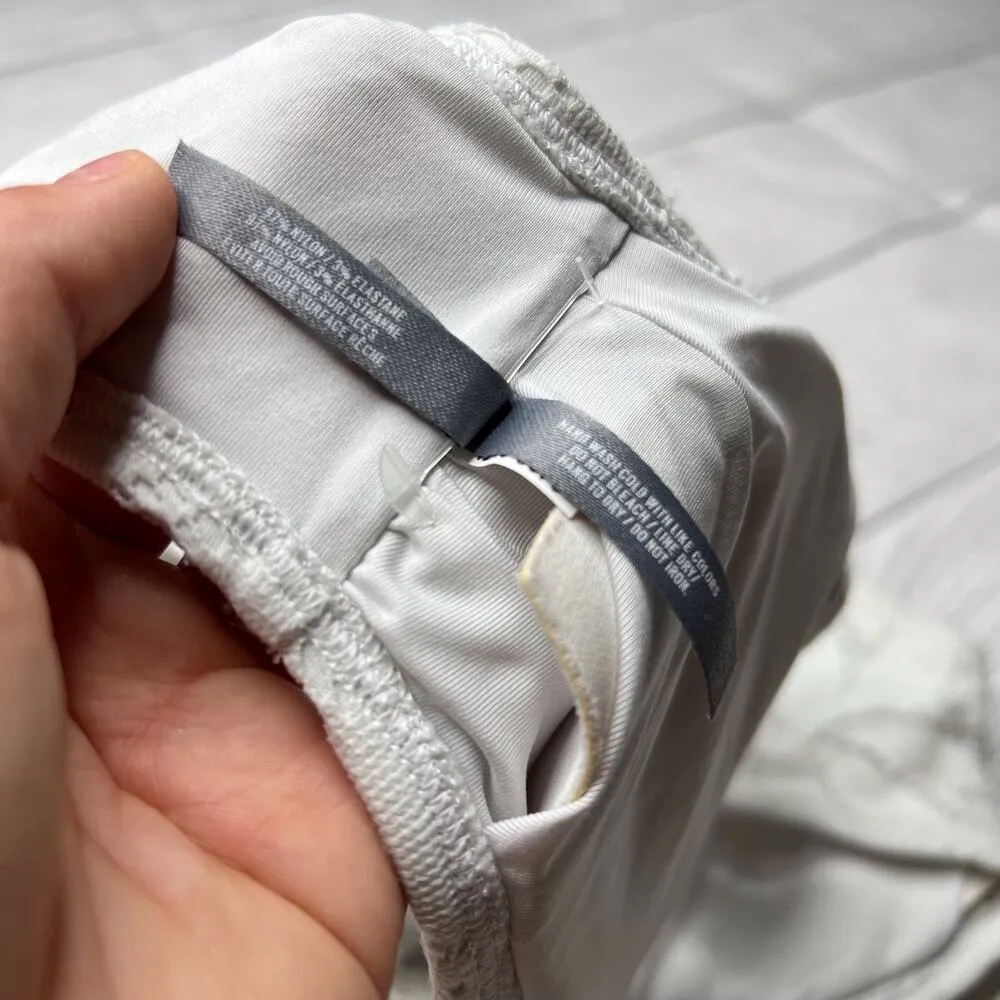 Aerie White Eyelet Lace Floral Bikini Full Set Two Piece Swimwear Size Medium - Image 8