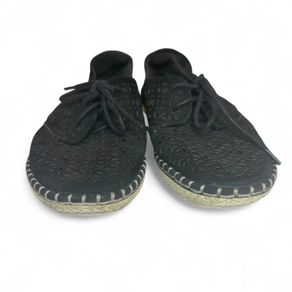 Earth Pax Oxfords Sneakers Shoes Black Perforated Suede Casual Lace Up Size 9 - Image 5