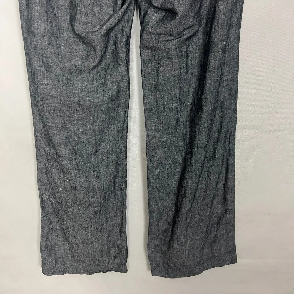 Banana Republic Womens Pants 8 Jackson Fit Linen Cotton Wide Leg Coastal Preppy - Image 8