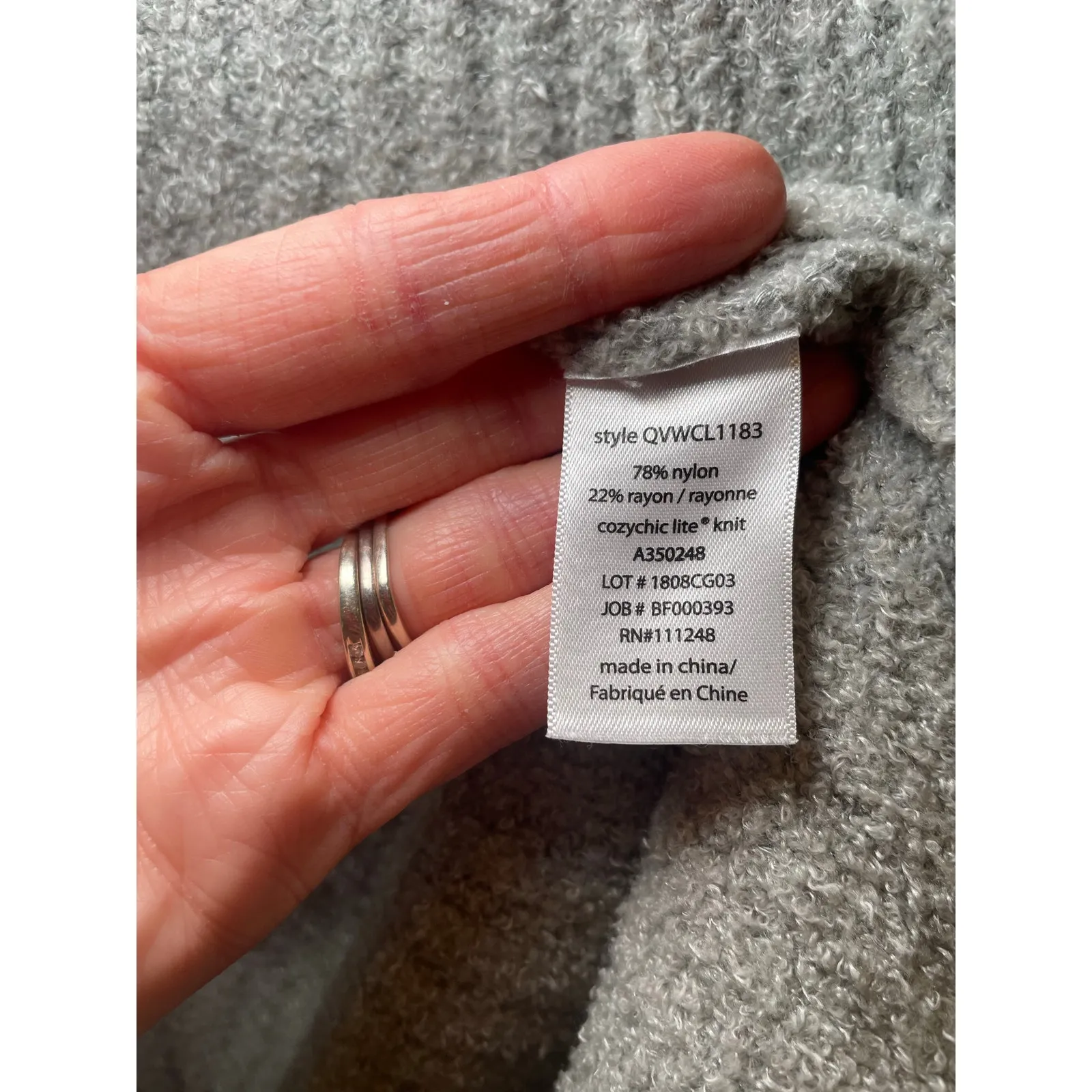 Bearfoot Dreams Women XXS/XS CozyChic Lite Ribbed‎ Cardigan Batwig Sweater Grey - Image 9