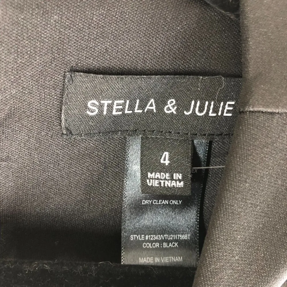 Stella & Julie Sheath Dress Sleeveless Cutouts Stretch Black Size 4 - Image 3