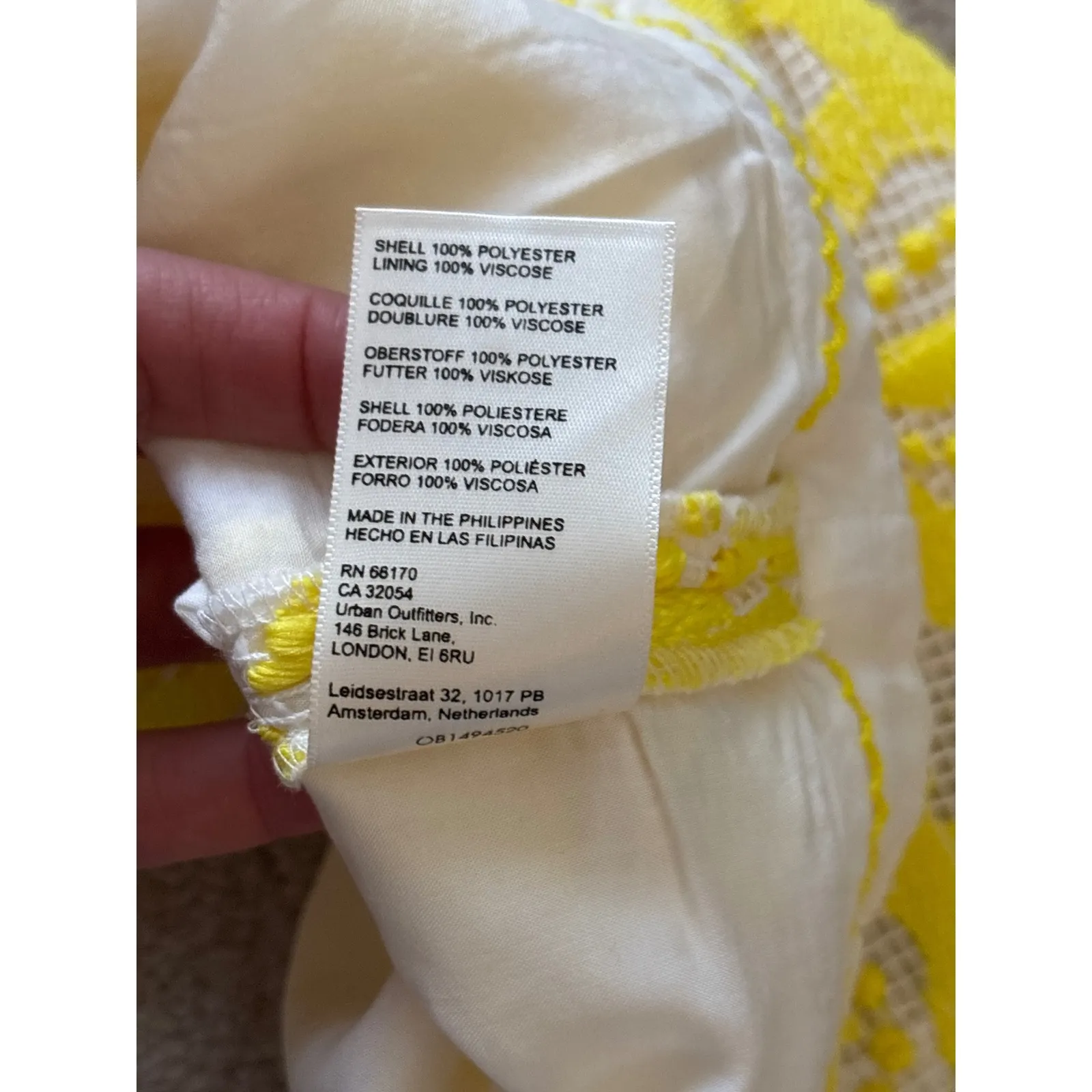 Maeve by Anthropologie Yellow Floral Cutout Strappy Mini Dress Size 12 NWT - Image 11