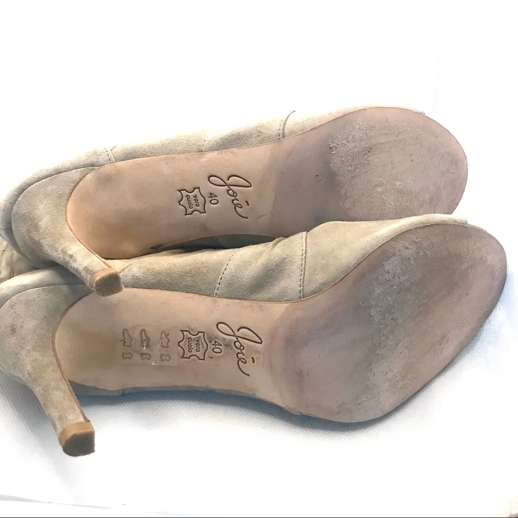 JOIE "ANJA" TAUPE SUEDE LACE UP GLADIATOR STILETTO HEEL SHOES (40) - Image 11