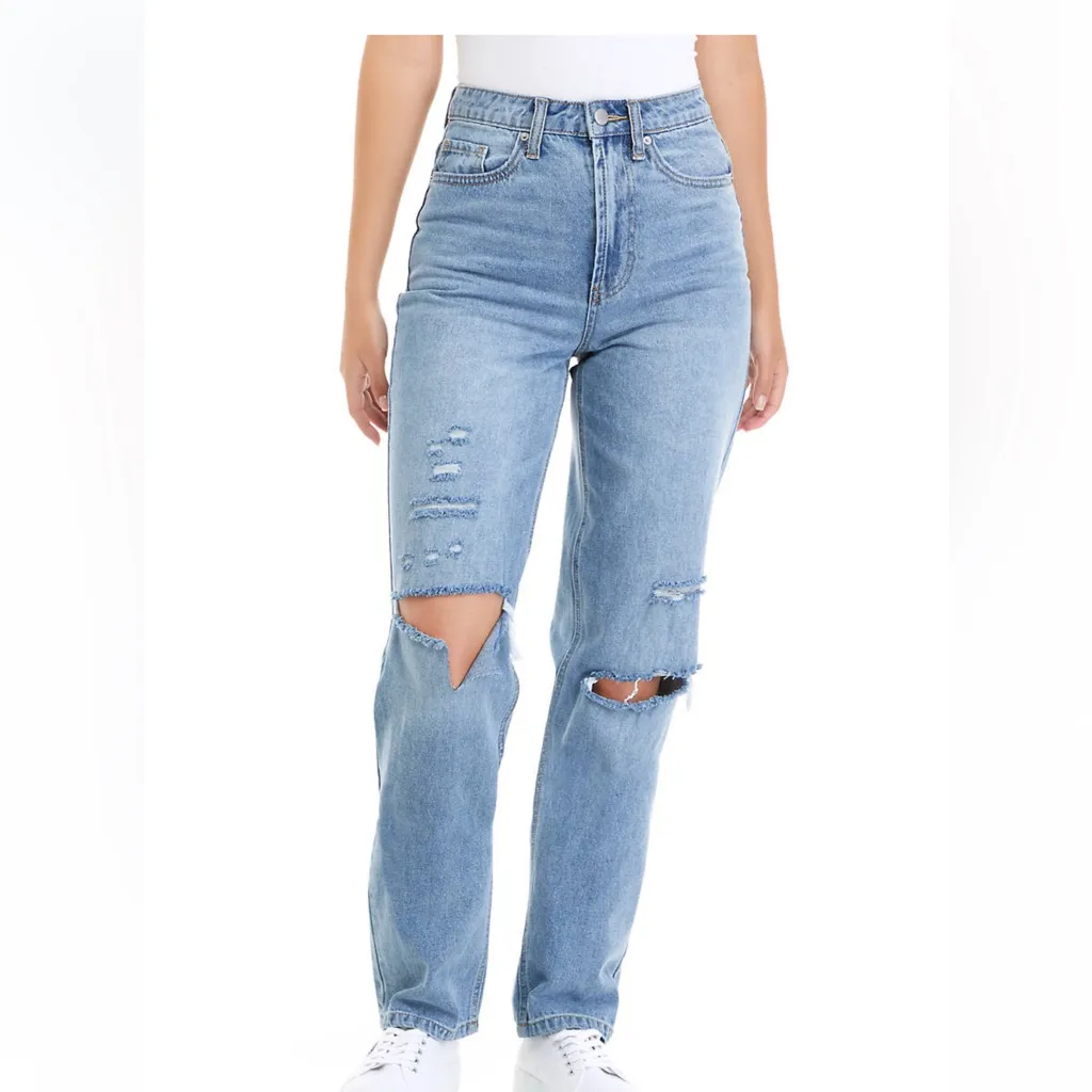Tinseltown Jeans Destroyed Straight Leg Womens 9 New - Image 6