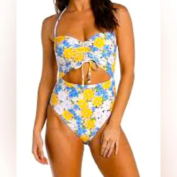 Sunshine 79 Daisy Daze One Piece sz 10 Blue - Image 2