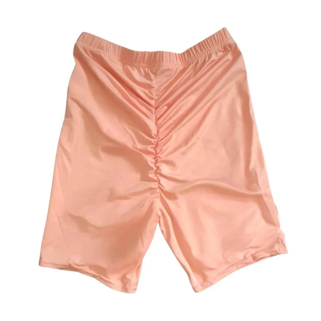 Refuge Shorts Womens Peach Cinched Bum High Rise Biker Activewear Athleisure - Image 3