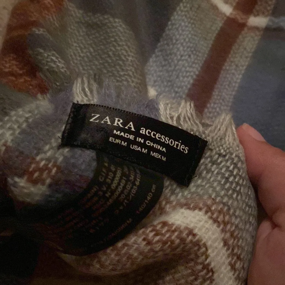 ZARA  plaid scarf one size - Image 3