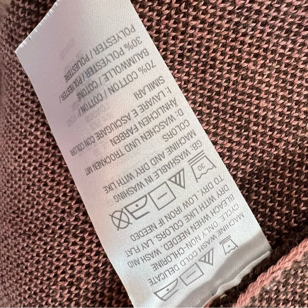 D&CO. HOODED OPEN FRONT BROWN AND PINK BUFFALO PLAID CARDIGAN DUSTER Brown Size 2X - Image 5