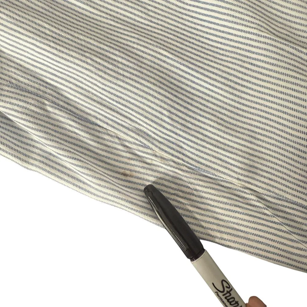 Japna Embroidered Blue Striped‎ Jumpsuit Smocked BOHO Chic Resortwear Size S - Image 7