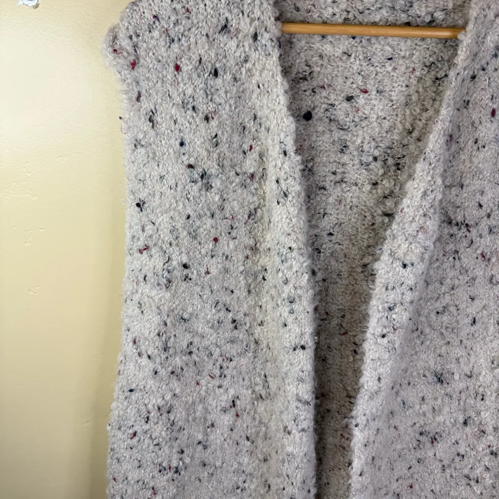 Sundance Vest Womens Large Cream Coastal Secrets Open Alpaca Boho Speckled Boho - Image 3