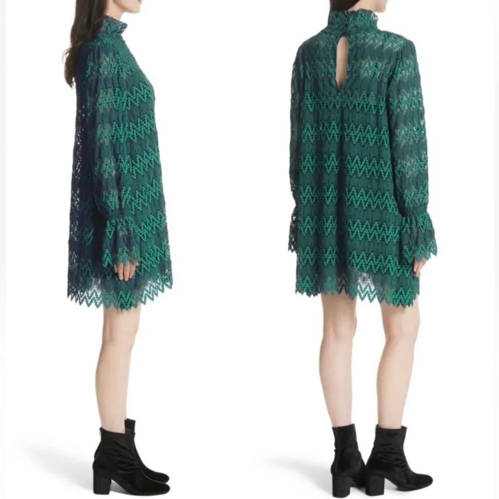 NWT! FREE PEOPLE • Simone Mock Neck Lace Dress • XS • Retail $128 - Image 5