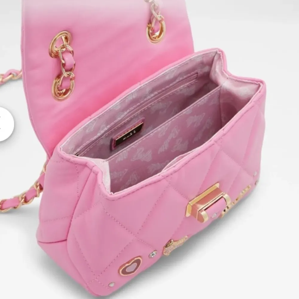 ALDO x Barbie quilted crossbody bag with Barbie charms in hot pink NWT - Image 4