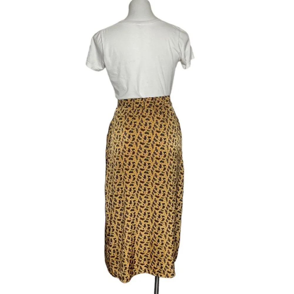 SHOW Me Your MUMU Sharon Skirt Wild West Paisley Midi Button Front Size Small - Image 3