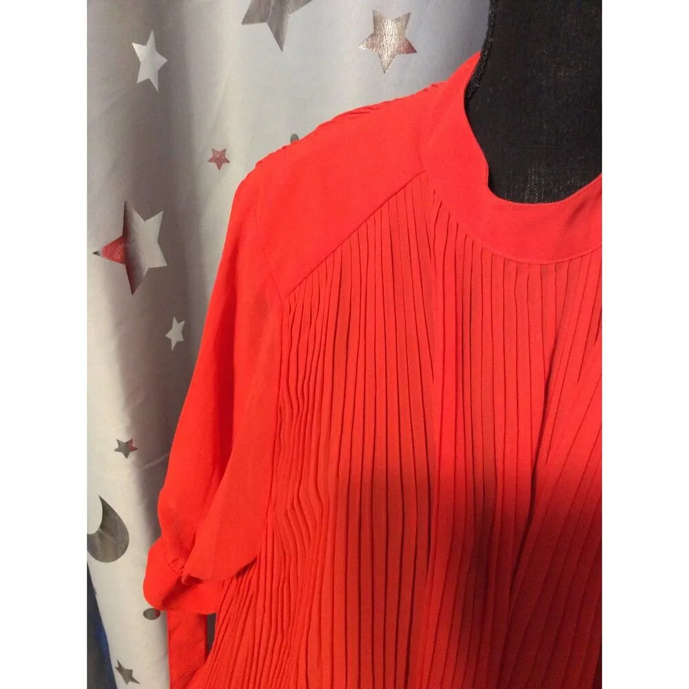 New NWT ASOS Red Pleated Maternity Trapeze Dress Size 10 - Image 4