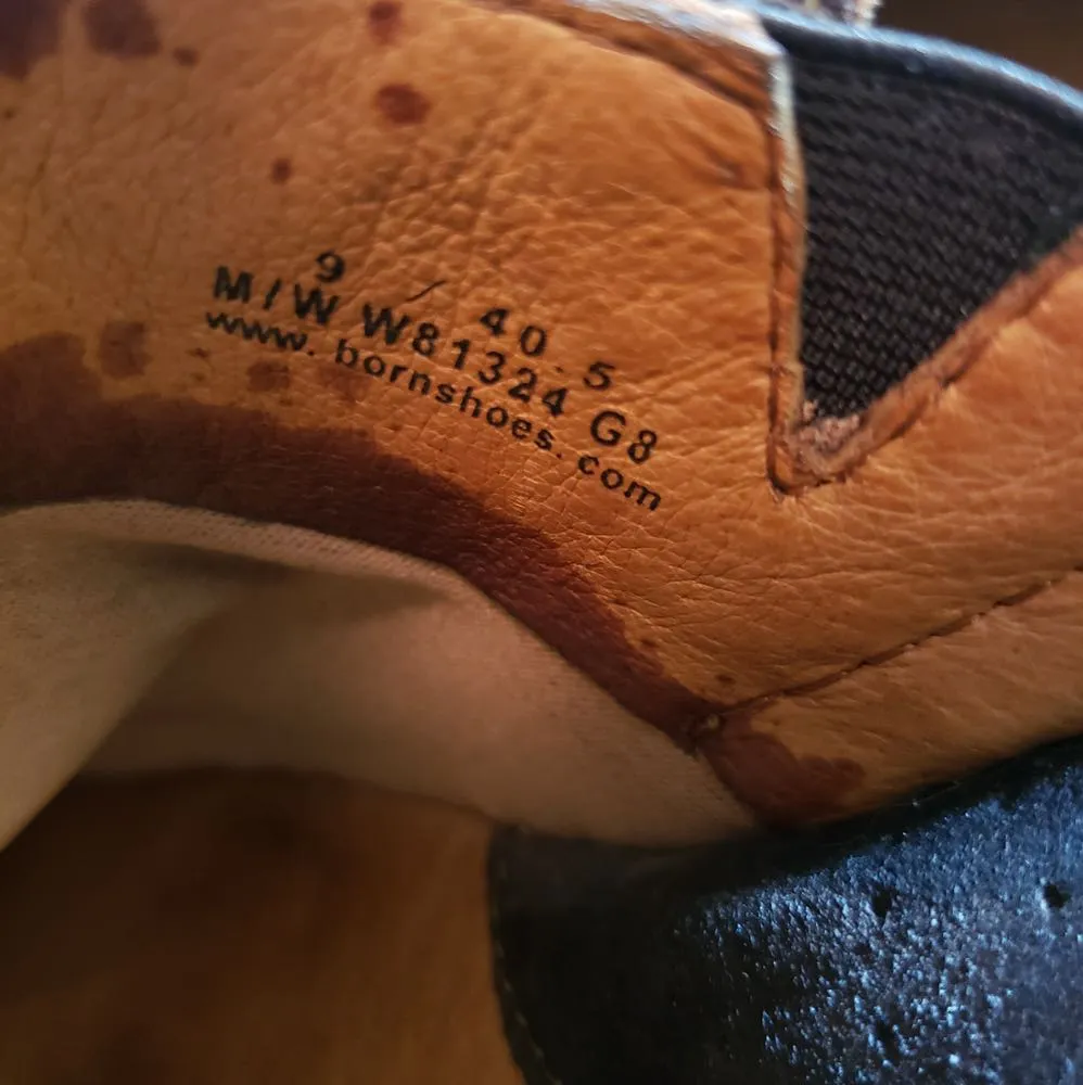 Born Women's Brown Suede Leather Wedge Clogs. Size 9 - Image 7