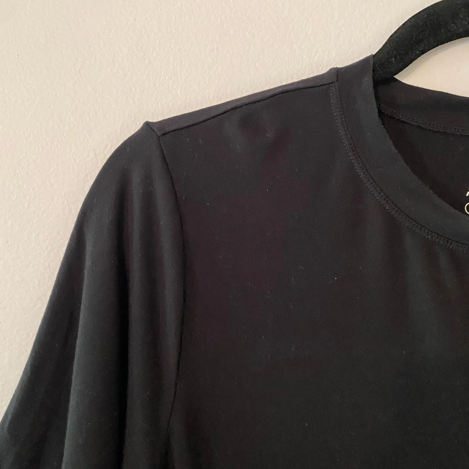 Aday Black Essentialist Short Sleeve T-Shirt Stretchy Oversized Women size Small - Image 4