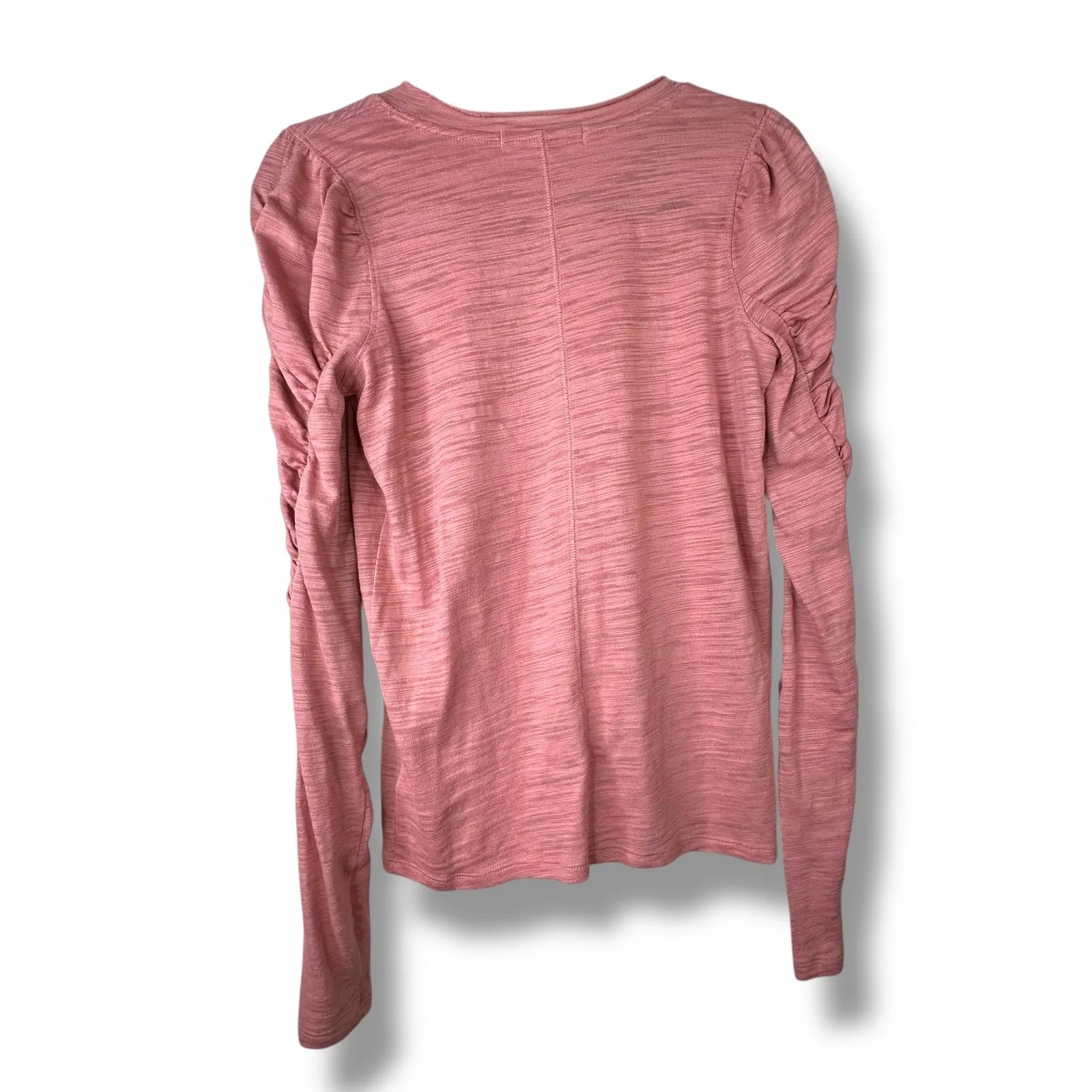 Free People We The Free NWOT Natasha Mauve Pink Ruched Long Sleeve Tee XS - Image 6