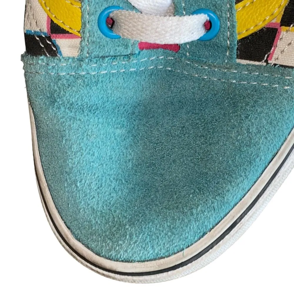 Vans Off the Wall Old Skool Crazy Check Neon Sneakers Mens 6.5 Womens 8 - Image 4