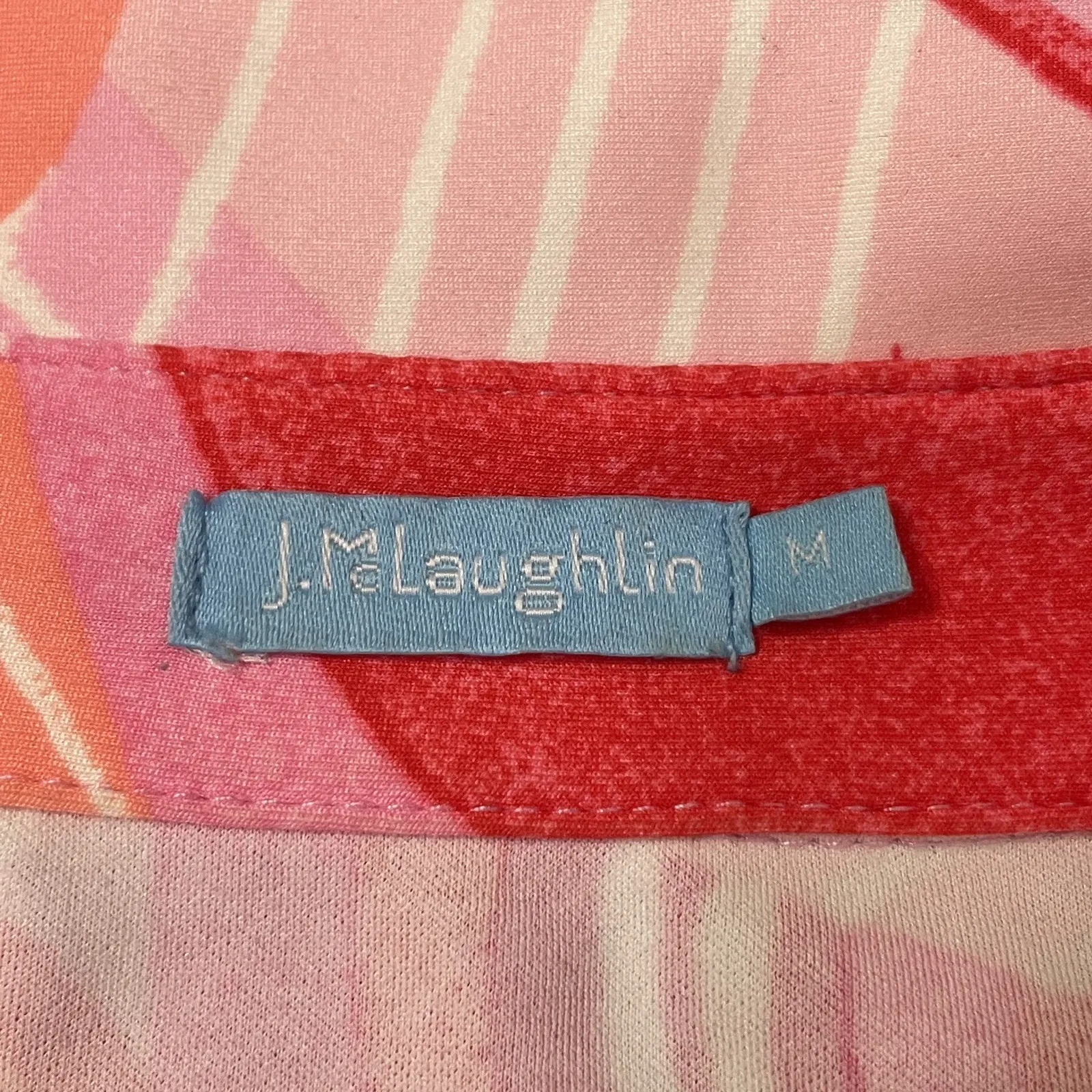 J. McLaughlin Brynn Pink Belted 3/4 Sleeve Tailored Shirt Dress Womens M Office - Image 5