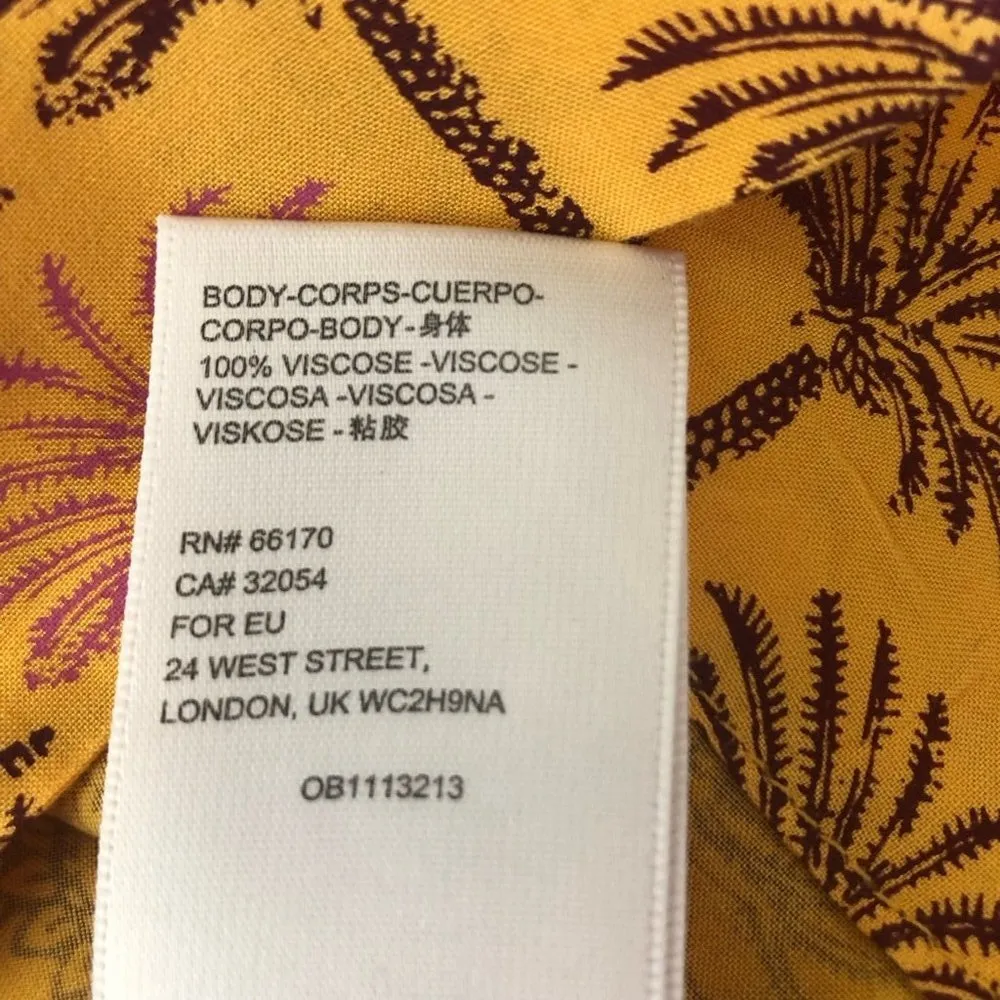 Urban Outfitters Hawaiian Crop Top Tropical Palm Print Small - Image 12