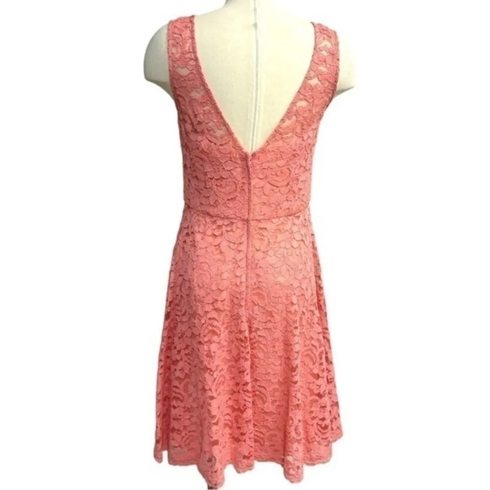 David’s Bridal sleeveless all over lace dress size 8 bridesmaid floral prom - Image 12