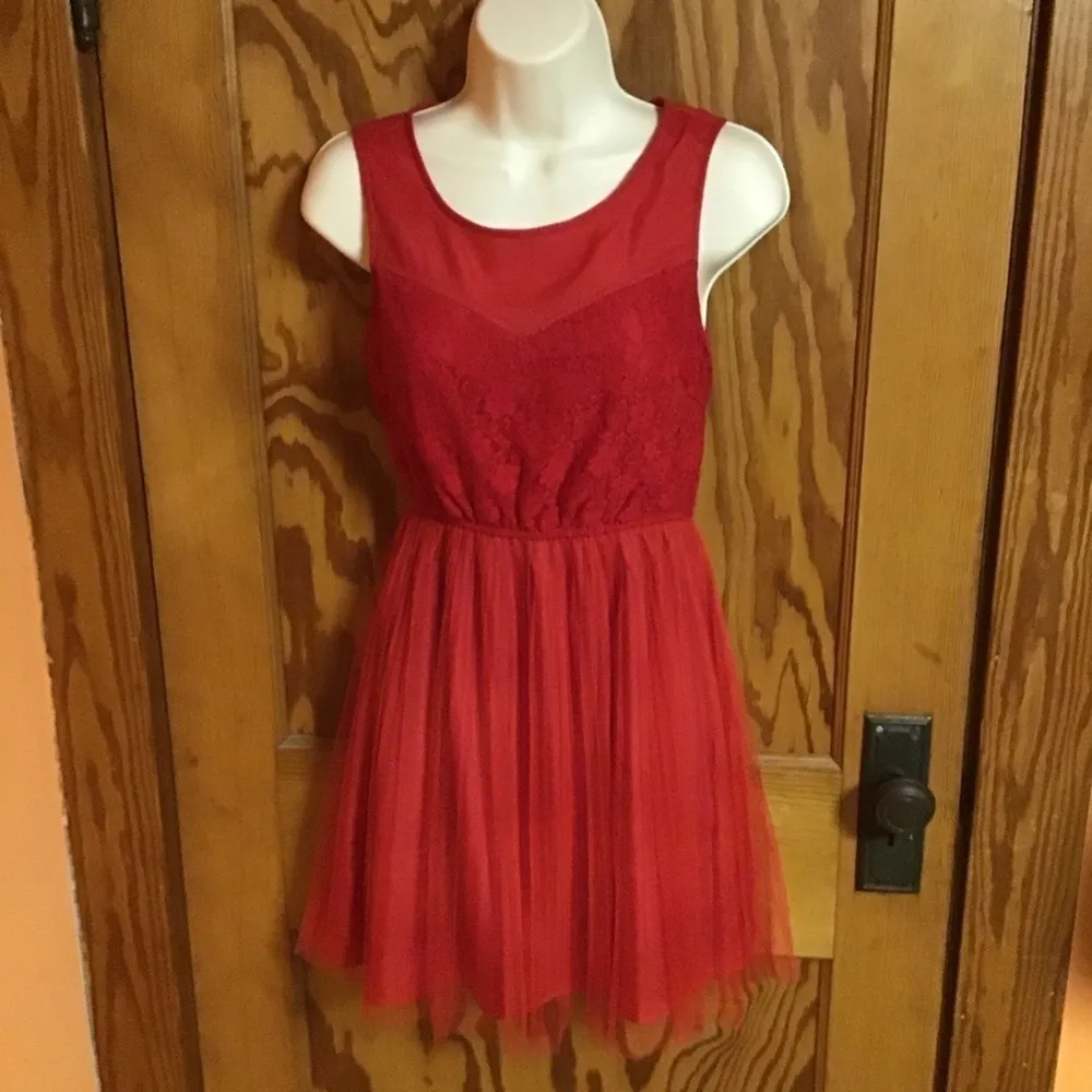 TCEC Red dressy sexy lace mini dress - Image 8