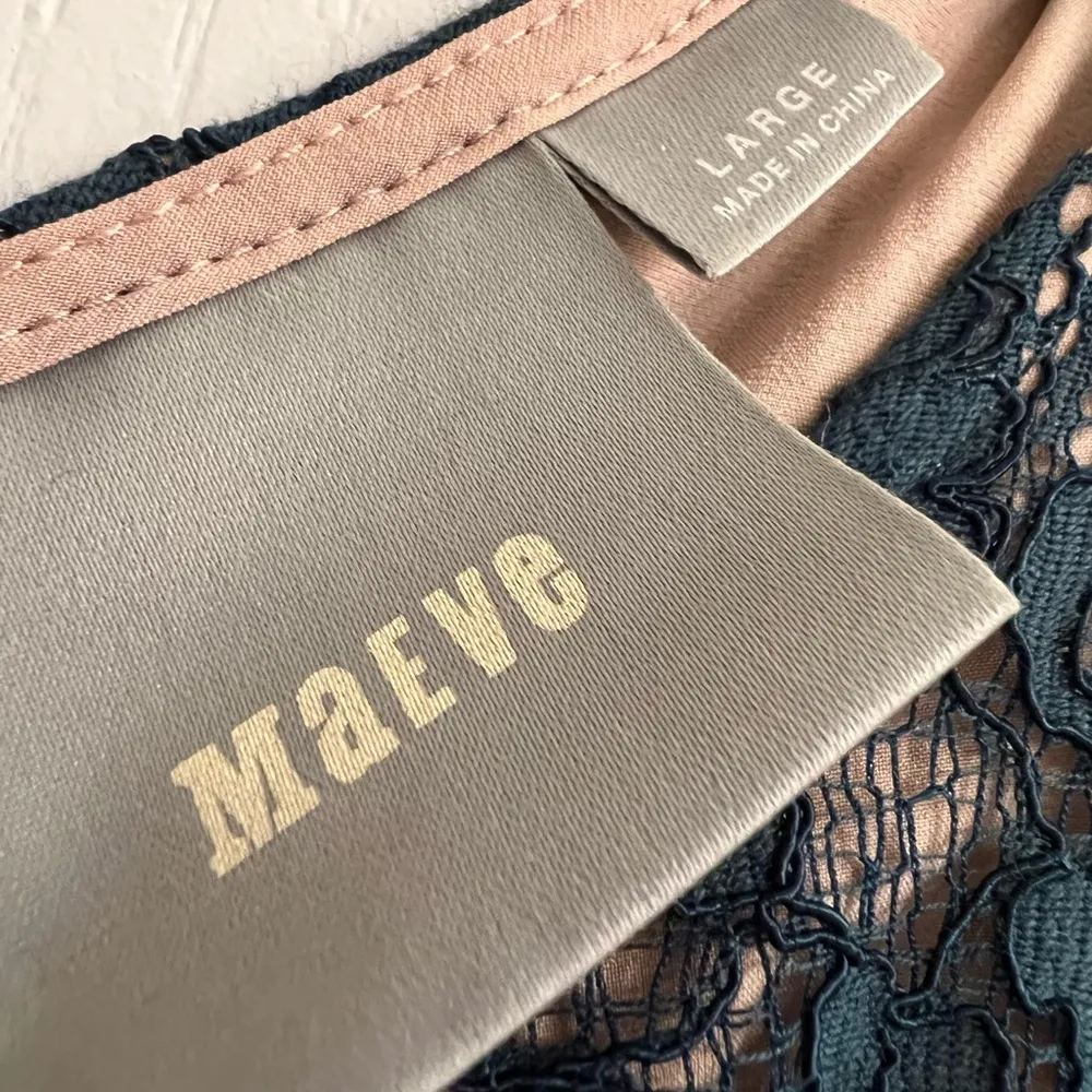 Anthropologie Maeve Elsa Peplum teal lace dress - L - Image 4