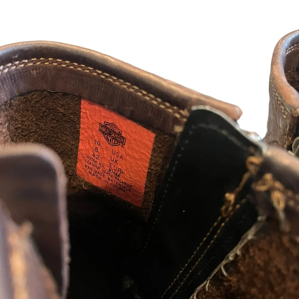 Harley-Davidson Brown Engineer Motorcycle Boot, style 81484  Sz 10 - Image 14