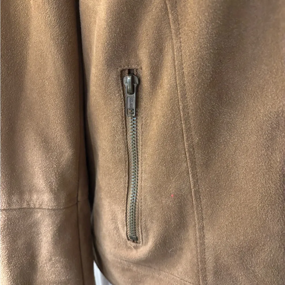 Brown Faux Suede Jacket Size M - Image 3