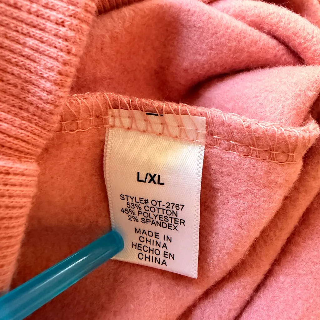 Zenana NWOT Women's Dusty Rose Oversized Hoodie with Bell Sleeves - Image 7