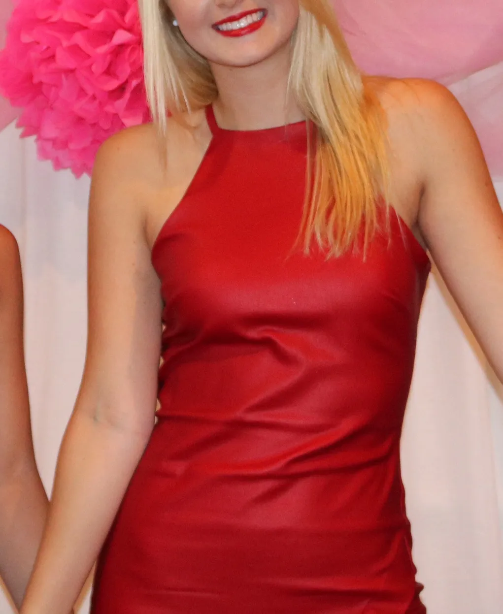 Red Leather Dress - Image 4