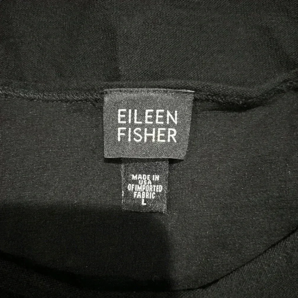 Eileen fisher black thick basic top in size large - Image 3