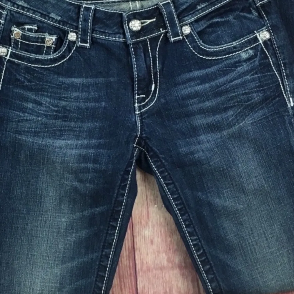 Dark Wash Skinny Jeans - Image 3