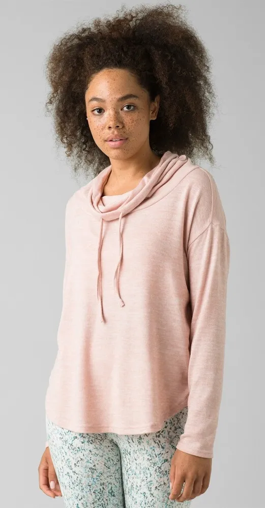Prana pink heathered funnel neck pullover women’s size XL casual athleisure - Image 1