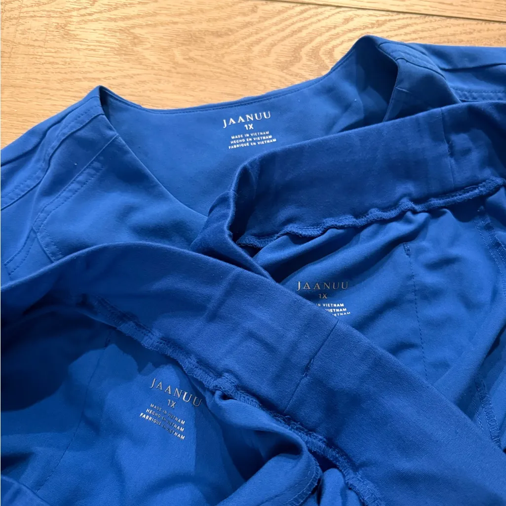 Jaanuu Blue Women's Scrub Set 3 pieces - Image 2