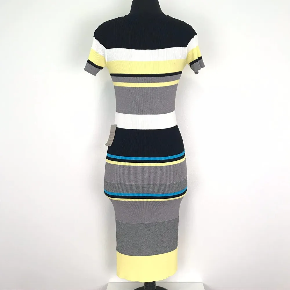 NWT Chelsea 28 Multi Stripe Sweater Body Con Dress - Image 4