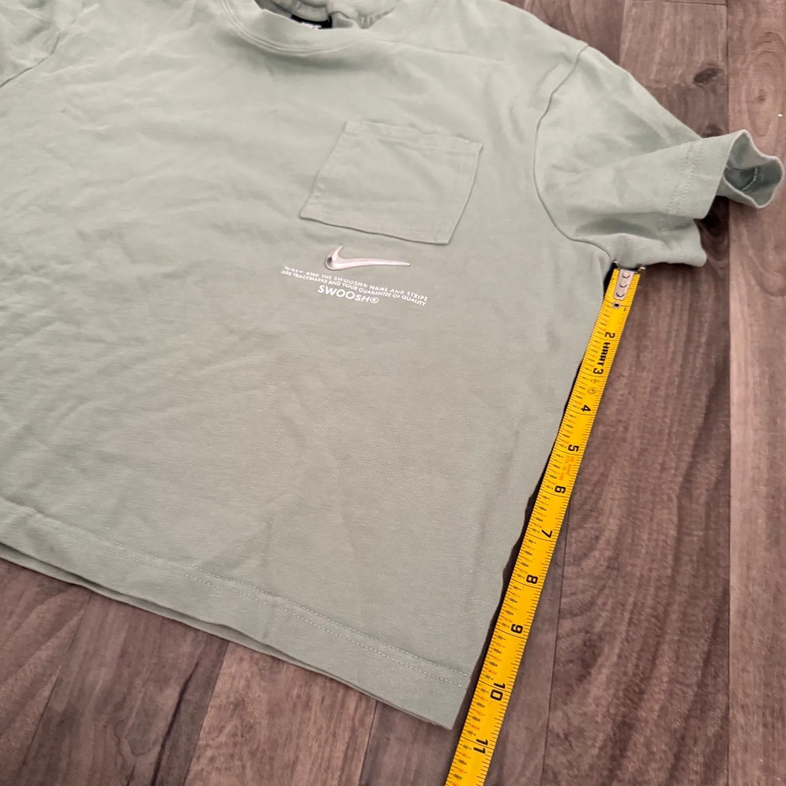 Nike Sportswear Swoosh 3D Logo Loose Breathable Sage green tee - Image 6