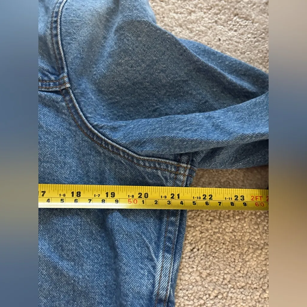 LOFT Denim Trucker Jacket in Light Mid Indigo Wash - Image 7