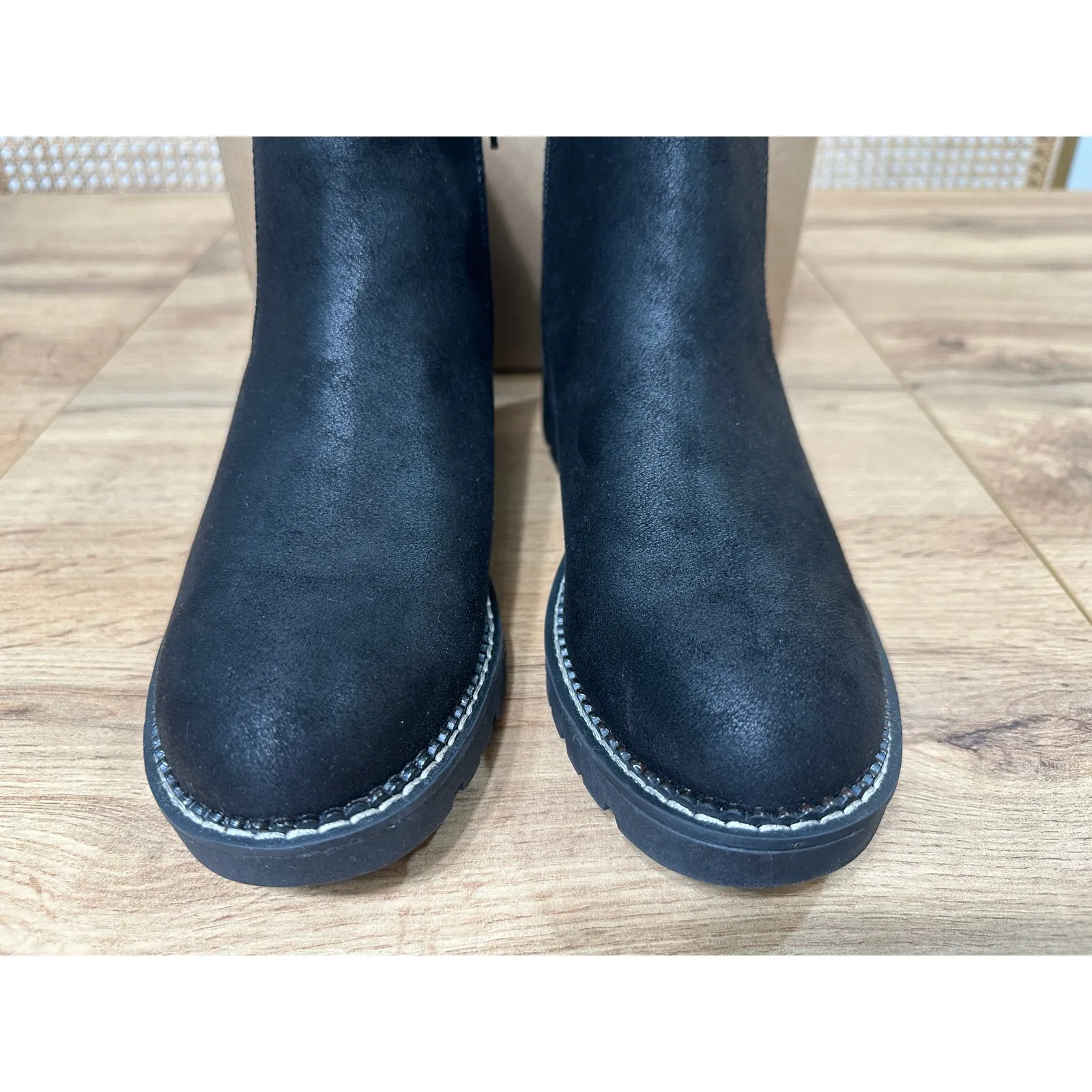 Euro Soft Women's Bethan Side Zip Boots Black Textile Upper Size 7.5 Cushioned - Image 7