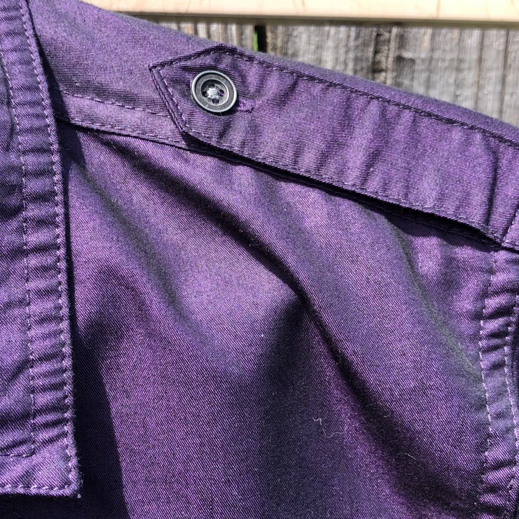 G by Guess Deep Purple Button Down Long Sleeve Shirt S - Image 4