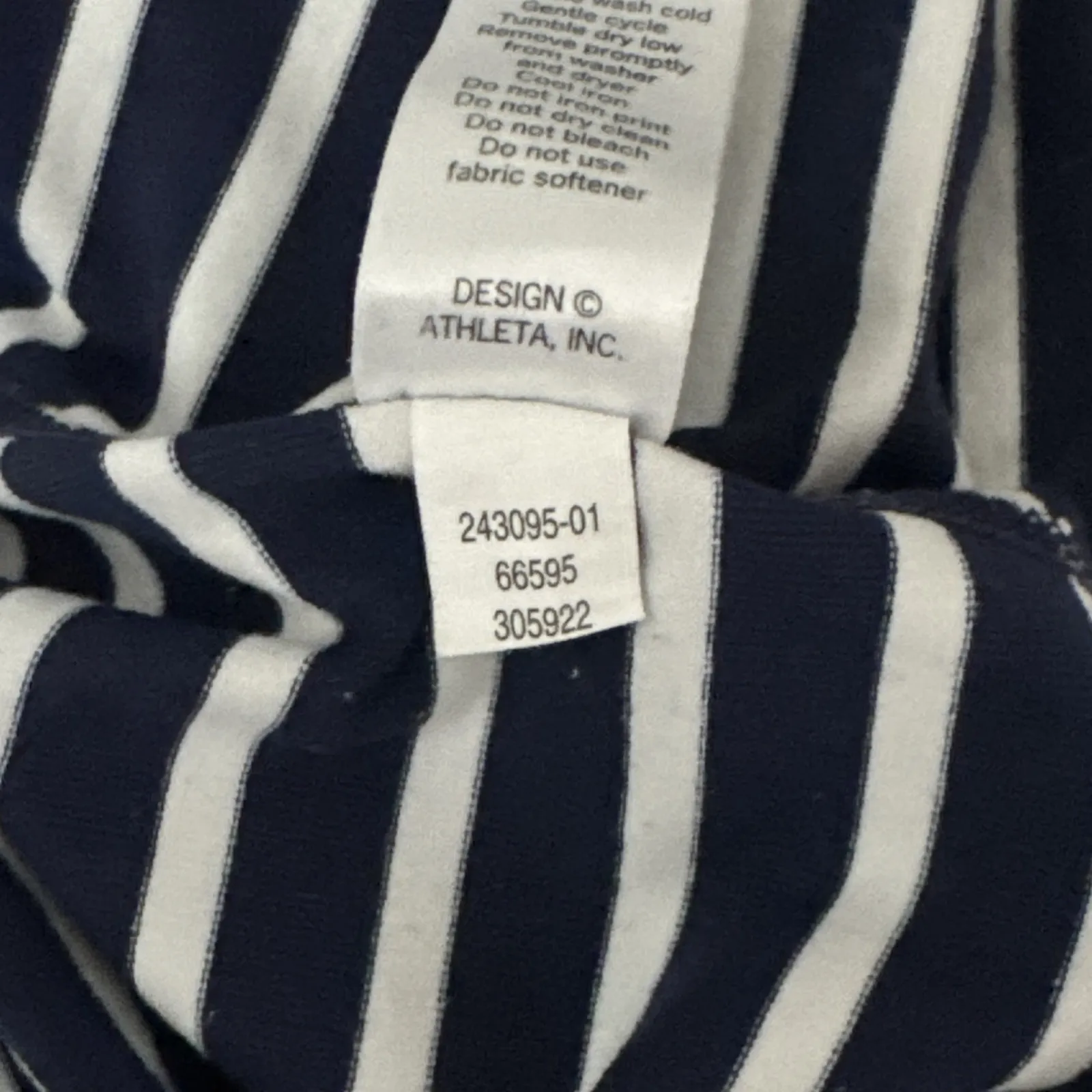 Athleta Pants Womens Small Navy White Stripe Chaturanga Capri Legging Athleisure - Image 10